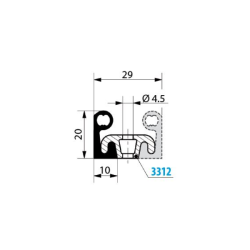Uszczelka do drzwi chłodniczych Fermod 2311