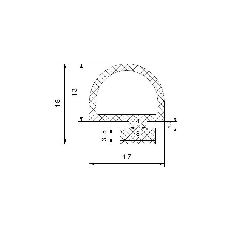 Uszczelka chłodnicza pod listwę PVC