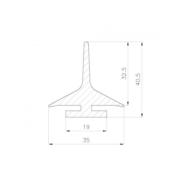Uszczelka do drzwi wahadłowych