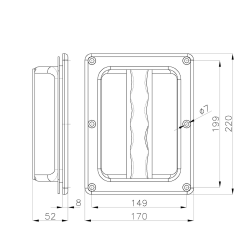 Wewnętrzny uchwyt do drzwi przesuwnych MTH