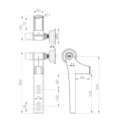 Kompletna rolka MTH do drzwi przesuwnych - LEWA