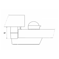Mały zaczep 47mm do zamka Fermod 920/921