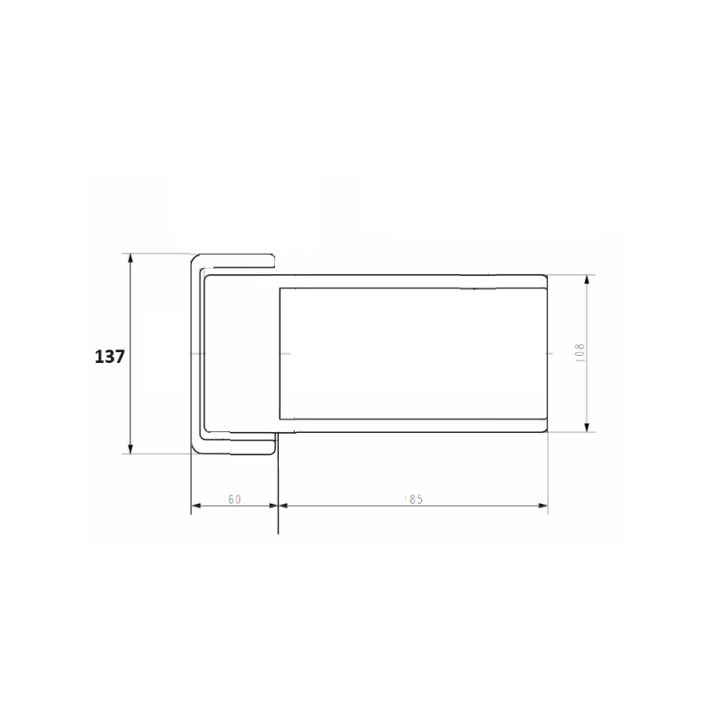 Mały zaczep 47mm do zamka Fermod 920/921