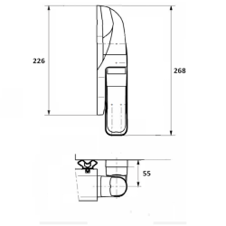 Zawias do drzwi chłodniczych Fermod 1573-55HP
