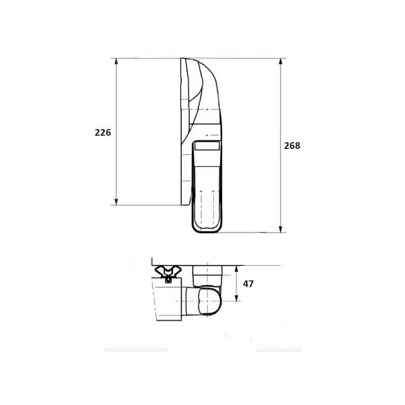 Zawias do drzwi chłodniczych Fermod 1573-47HP