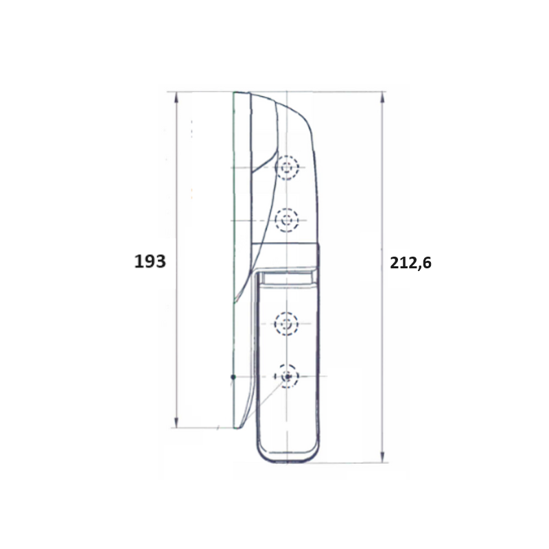Zawias do drzwi chłodniczych Fermod 473