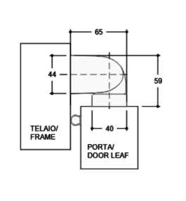 Zawias do drzwi chłodniczych Intertecnica 2830RV