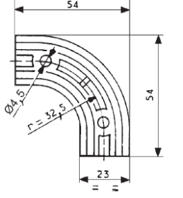 Narożnik 2313 mocujący uszczelkę Fermod 8511/2311