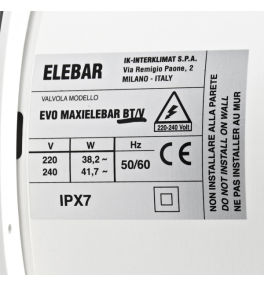 Zawór Dekompresyjny – Dyfuzor EVO-MAXIELEBAR BT/V (Sufitowy, Mroźnia Do -40°C, Duża Kubatura Komory)