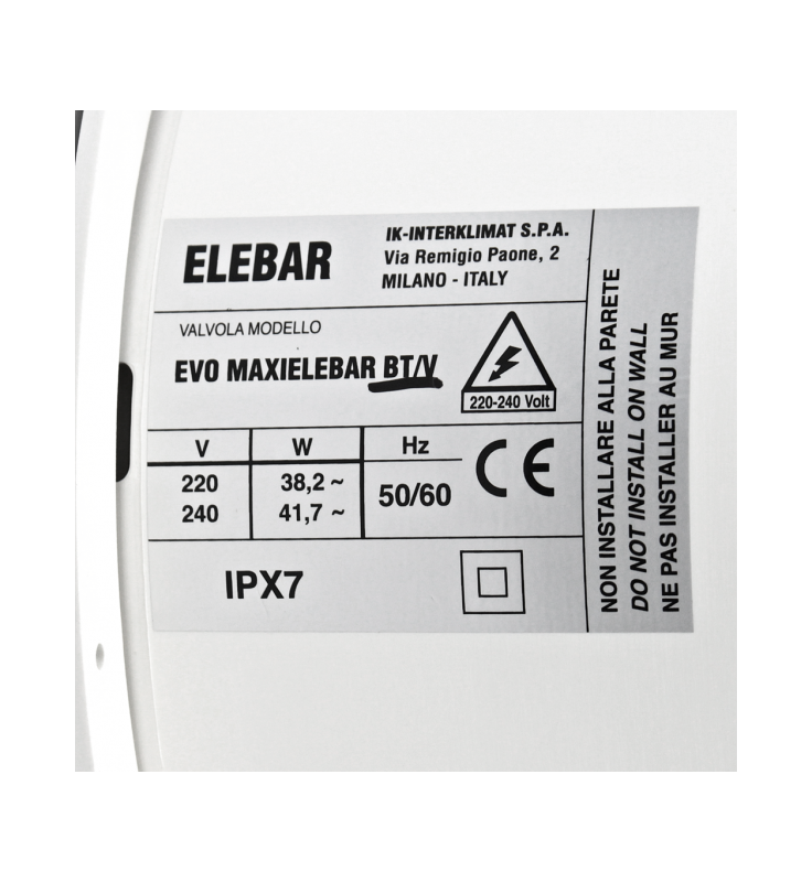 Zawór Dekompresyjny – Dyfuzor EVO-MAXIELEBAR BT/V (Sufitowy, Mroźnia Do -40°C, Duża Kubatura Komory)