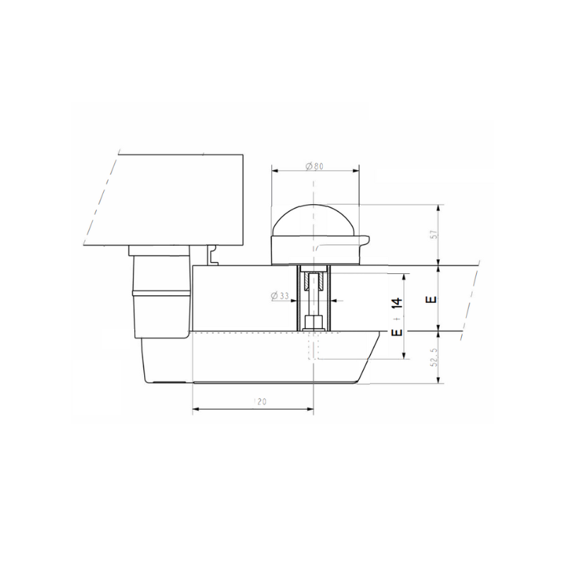 Zamek do drzwi chłodniczych Fermod 921 na zakres 69-89mm