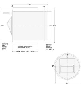 Zawór Dekompresyjny – Dyfuzor MAXIELEBAR BT (Ścienny, Mroźnia Do -30°C, Duża Kubatura Komory)