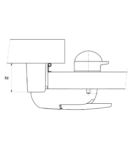 Mały zaczep 52mm do zamka Fermod 521/528/551
