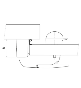 Średni zaczep 69mm do zamka Fermod 521/528/551