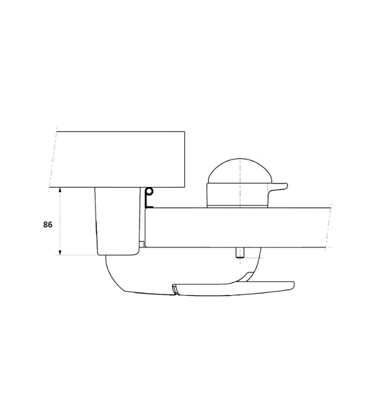 Duży zaczep 86mm do zamka Fermod 521/528/551