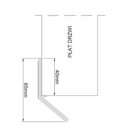 Prowadnica dolna do drzwi przesuwnych – duża