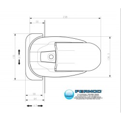 Zamek do drzwi chłodniczych Fermod 521 na zakres 61-77mm