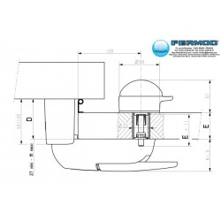 Zamek do drzwi chłodniczych Fermod 521 na zakres 112-128mm