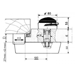 Zamek do drzwi chłodniczych Fermod 621