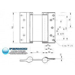 Zawias do drzwi wahadłowych Fermod model N° 3
