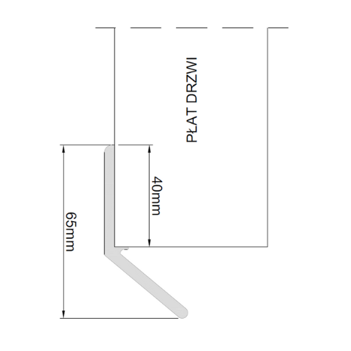 Duża prowadnica drzwi